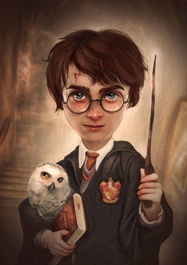 Harry Potter. Ilustración de Antonio Lorente