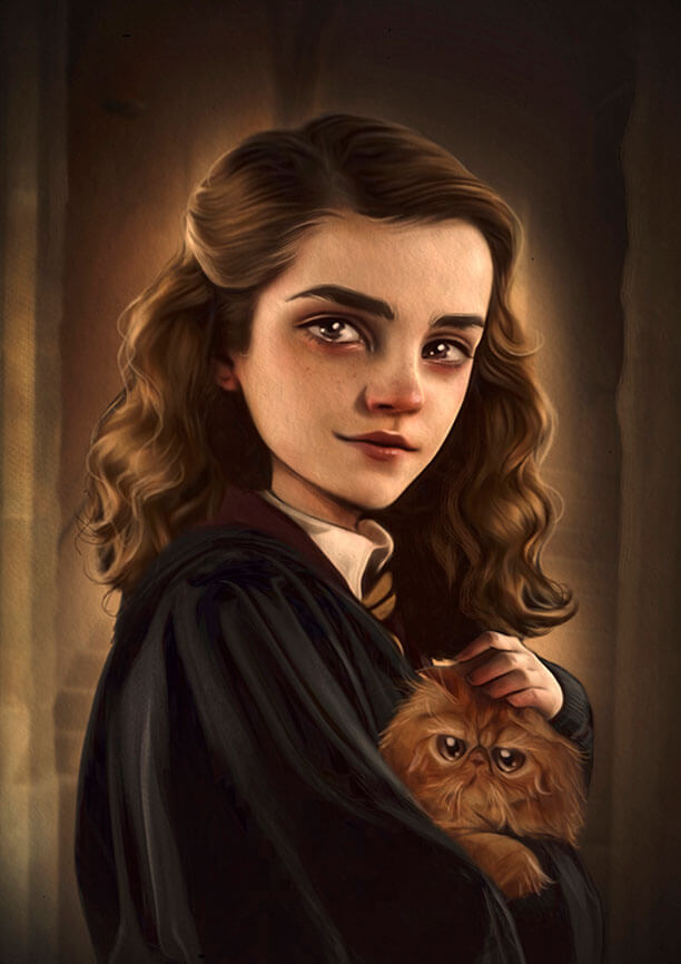 Hermione. Ilustración de Antonio Lorente